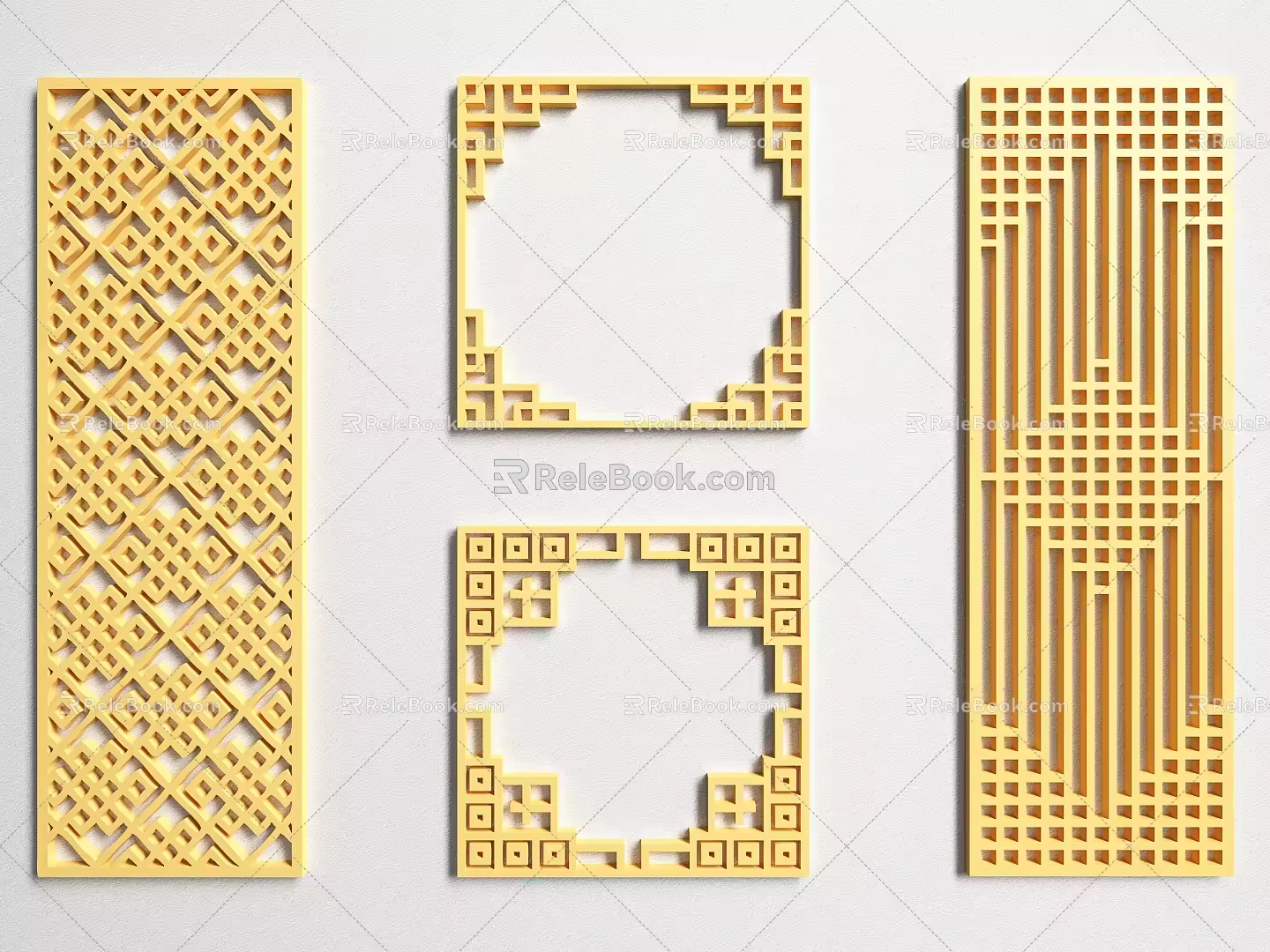 new chinese style carved 3d model