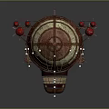 Retro Style Airship Featuring Colorful Stripes Red Parts Ropes And Intricate Bottom Design