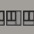 Chinese-style window new Chinese-style window casement window glass window door window bay window floor-to-ceiling window 3d model