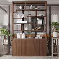 New Chinese-style Storage Rack Storage Rack Partition 3d model