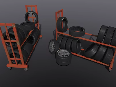 Tire Rack 3d model