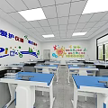 school classroom experiment classroom 3d model