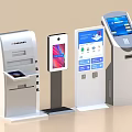 Smart Self Service Kiosks Featuring Touchscreen Displays and Interactive Service Interfaces 3d model