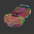 Pink Sports Car Featuring Sleek Modern Aerodynamic Design And Shiny Exterior