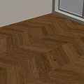 Herringbone Pattern Wooden Flooring in Warm Brown with Natural Wood Grain