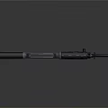 Modern Black and Gray Rifle With Black Stock Gray Receiver And Barrel