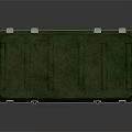 Green Storage Box With Metal Clasps And Straps Durable Fabric Construction