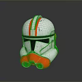 Weapon Silver Helmet With Red Stripes And Tactical Combat Design