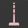 Pink Metallic Abstract Sculpture Decorative Furniture Ornament With Square Base