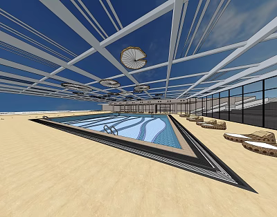 Modern Swimming Pool 3d model