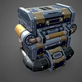 Steampunk Mechanical Decorative Ornament Set with Metal Keyboard and Pipe Elements