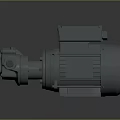 Gray Mechanical Device With Square Top Casing And Cylindrical Body For Industrial Use