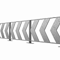 Metal Safety Fence with Gray and White Arrow Pattern Design Structure