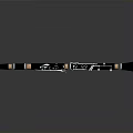 Sleek Black Clarinet With Metal Keys And Brown Accents For Daily Household Use
