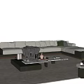 Minotti Miloti Sofa Combination 3d model