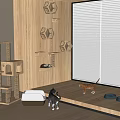 Modern cat climbing frame 3d model