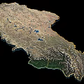 Detailed 3D Terrain Map Showing Mountain Ranges Lakes And Topographical Features