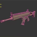 3D Rendered Modern Tactical Rifle With Wooden Accents Metal Parts And Scope Mount