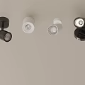 Modern Black And White Wall Spotlights With Adjustable Design And Lighting Features 3d model