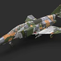 Military Fighter Jet With Camouflage Paint Detailed Design And 3D Rendering