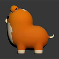 Cute Orange And White Cartoon Character With Round Ears Adorable Creature
