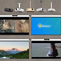 Modern projector screen combination 3d model