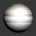 Jupiter Gas Giant Planet With Colorful Stripes And Atmospheric Bands