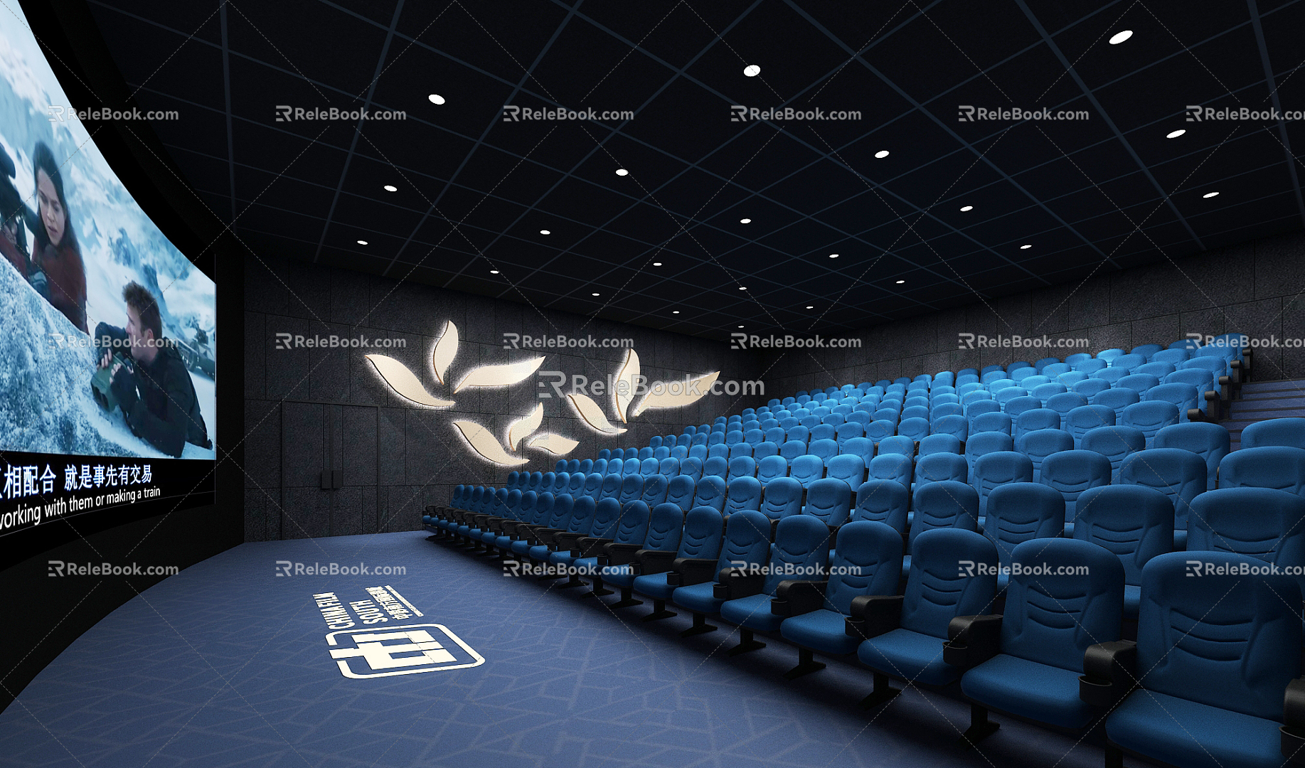 Modern Cinema Cinema Screening Room 3d model