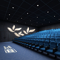 Modern Cinema Cinema Screening Room 3d model