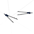 Metal Drawing Compasses For Precision Drafting And Technical Drawings 3d model