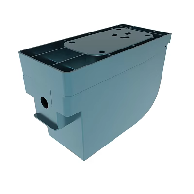 Durable Blue Plastic Storage Container With Multiple Compartments And Secure Lid 3d model