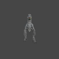 Realistic Gray Blue Dinosaur Model in Standing Pose with Detailed Features