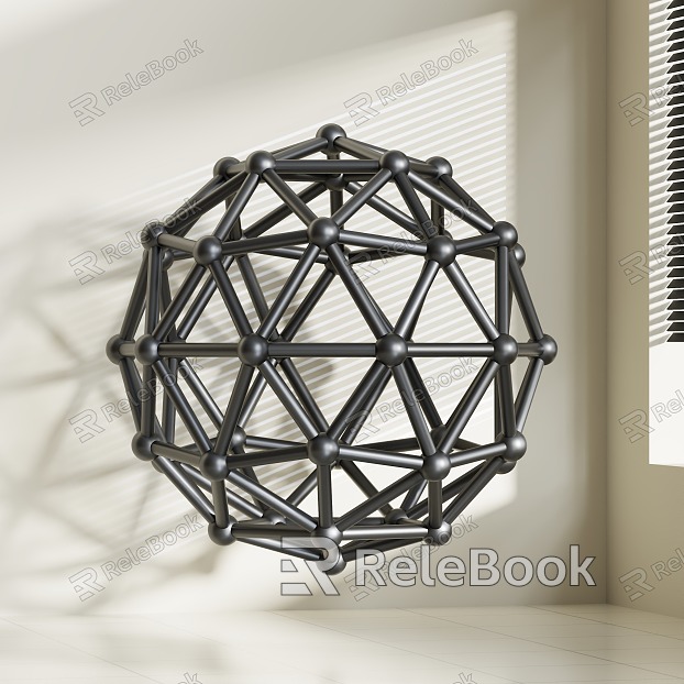 Metal material polygon ball model