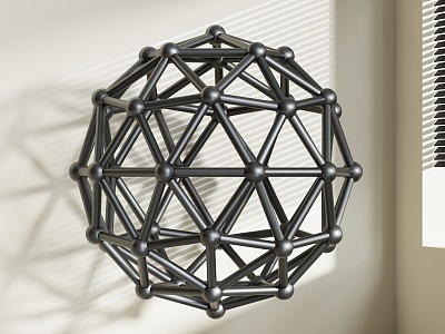 Metal material polygon ball model