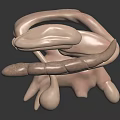 Detailed 3D Model of Human Organs and Hair with Complex Anatomical Structure