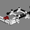 Modern pipe sewer pipe drain pipe parts 3d model