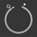 Elegant Silver Bracelet with Hollow Chain Links and Pearl Charm
