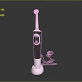 Ergonomic Rechargeable Electric Toothbrush With Sleek Black White Design And Charging Stand