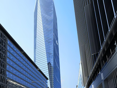 modern office building high-rise office building 3d model