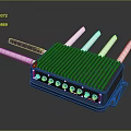 Daily Use Electrical Appliance Wireless Router With Multiple White Antennas And Gray Exterior Design