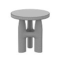 Modern Round Nesting Dining Tables With Rose Tinted Glass Top And Unique Dark Metal Legs