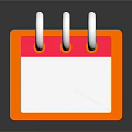 Colorful 3D Calendar Design With Orange Pink Border White Page And Three Rings