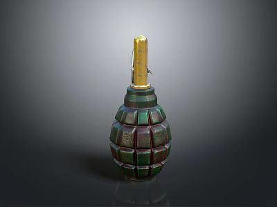 Grenade Gun Grenade Ammunition Military Grenade Smoke Bomb Science Fiction Grenade Throwing Weapon 3d model