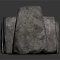Natural Gray Stone Blocks With Rough Texture Aligned In A Straight Line