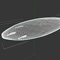 Orange Surfboard With Octopus Design And White Stripe For Water Sports