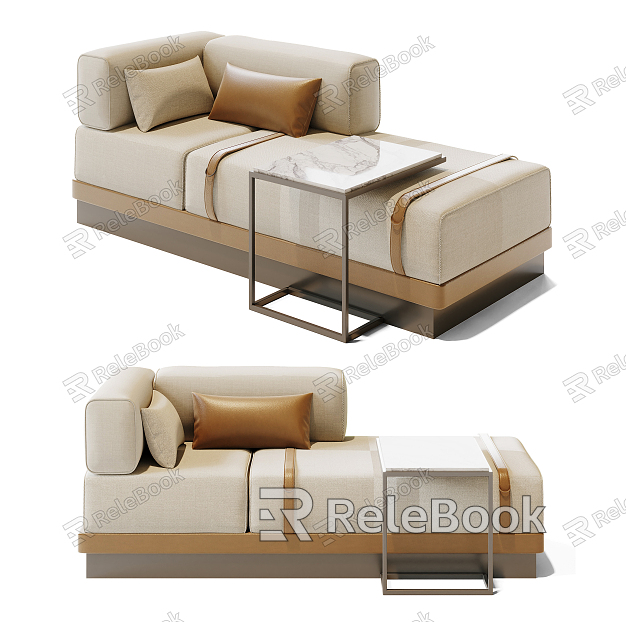 Modern chaise longue sofa stool model