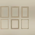 Golden Picture Frames With Various Ornate Designs For Home Decor