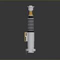 Sci Fi Weapon Design Featuring Silver Gold Black Spiral Structure And Heat Sink 3d model