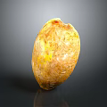 Shiny Yellow Shell Shaped Decorative Household Item With Textured Surface For Home Decoration