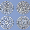 Chinese-style Metal Carved Traditional Pattern Pattern Pattern Pattern Carved Pattern Pattern Pattern Pattern 3d model